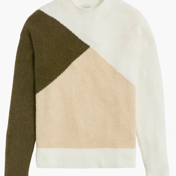 J. Crew Factory Sweaters - J. Crew Colorblock Mockneck Sweater in extra-soft yarn/NWT/XXL